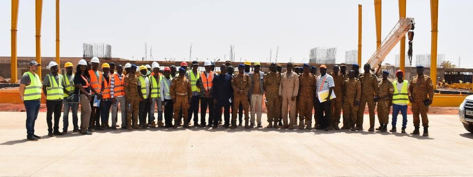 Visite de chantier avec la délégation et les équipes QHSE