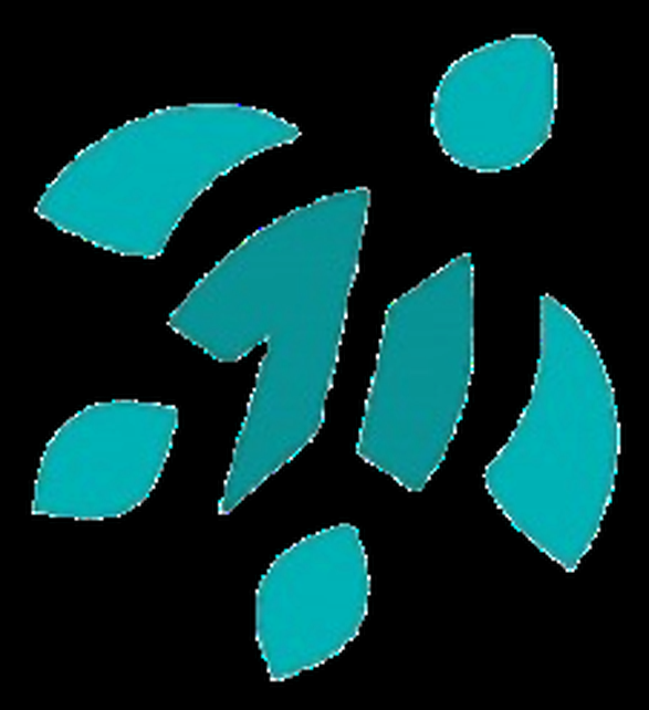Symbole MARQUE T. Consortium — une tortue de mer stylisée composée de formes de feuilles turquoise
